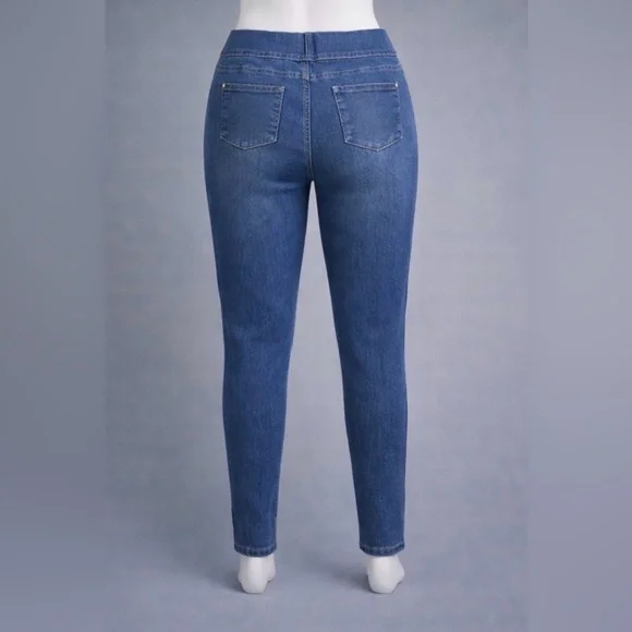 Just Be Women's Skinny Jeans in Deep Blue - Picture 2 of 4